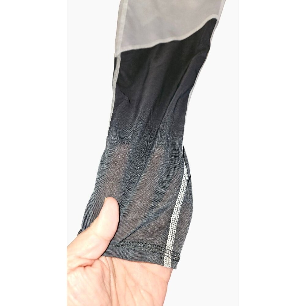 Alo Yoga High Waisted Colorblock Sheila Legging Grey White Mesh Panel Size L - Picture 4 of 6